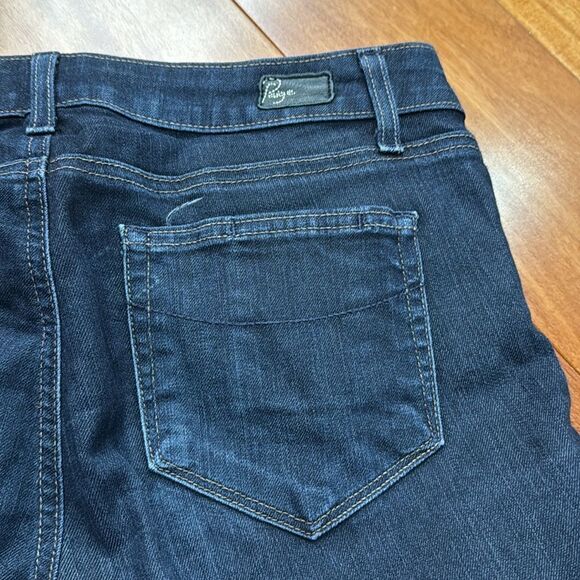 Paige Lou Lou Mid Rise Blue Skinny Flare Full Length Stretch Denim Jeans Size 29 - Picture 7 of 13